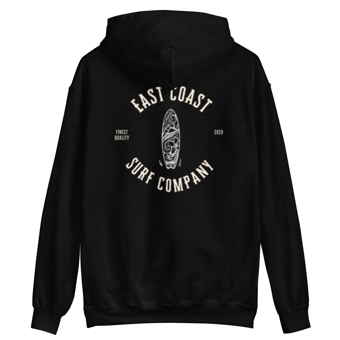 The New Smyrna Black | vintage Surf Hoodie | East Coast Surf Company
